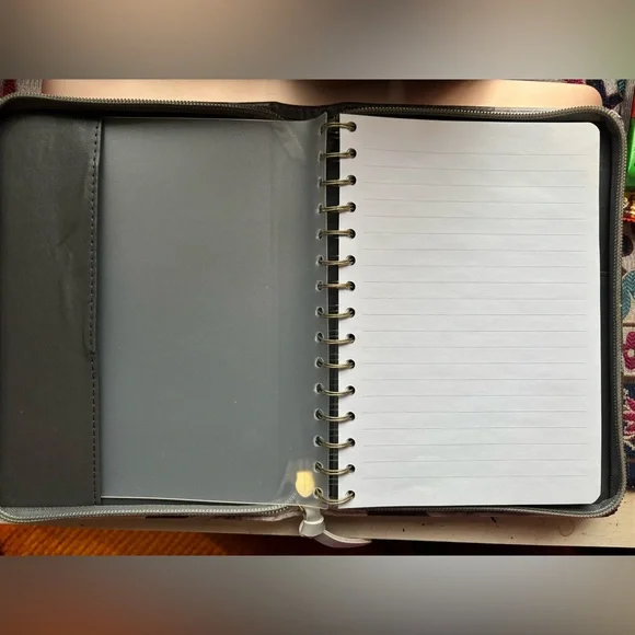 Indigo Floral NOTES Zip Up Notebook/Journal - Picture 5 of 6